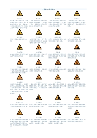 交通标志图片大全及手势图片(DOC34页)