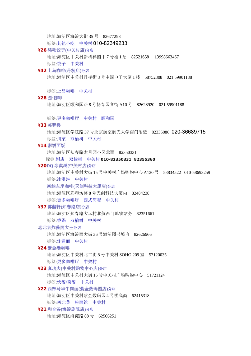 餐饮 中关村_第3页