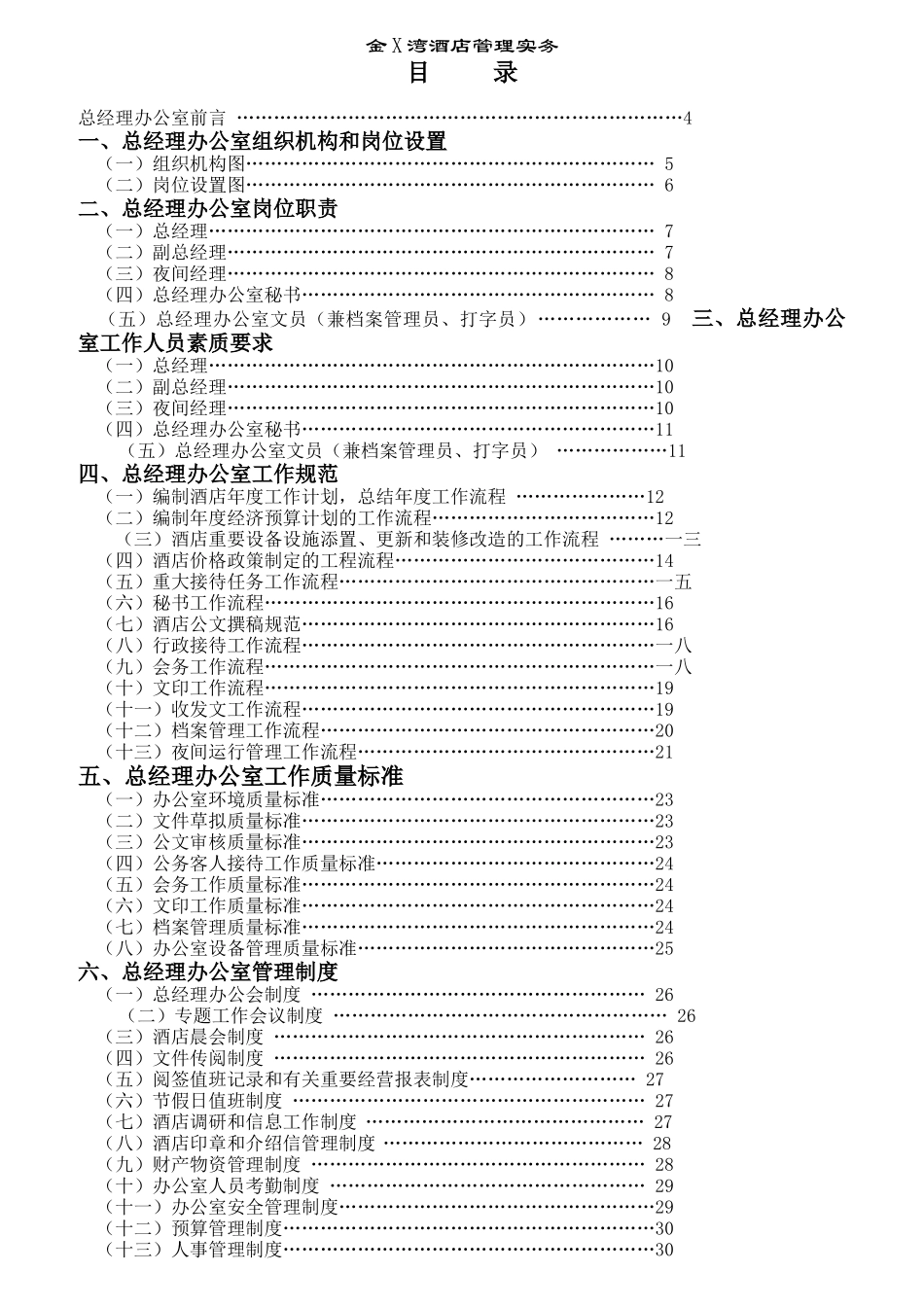 某酒店总经理办公室岗位职责要求_第1页