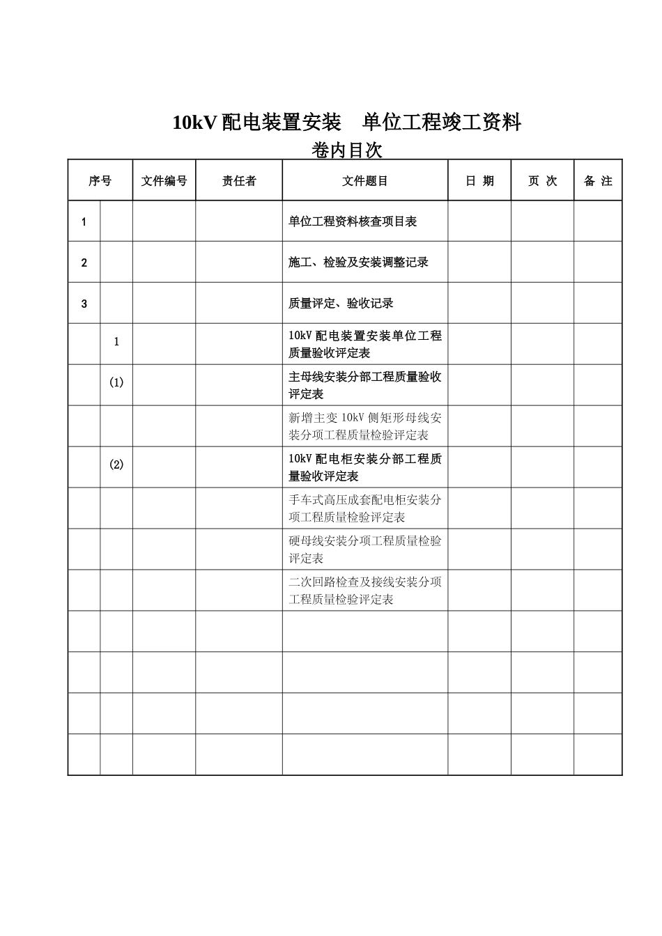 10kV配电装置安装分项工程凉水井_第2页