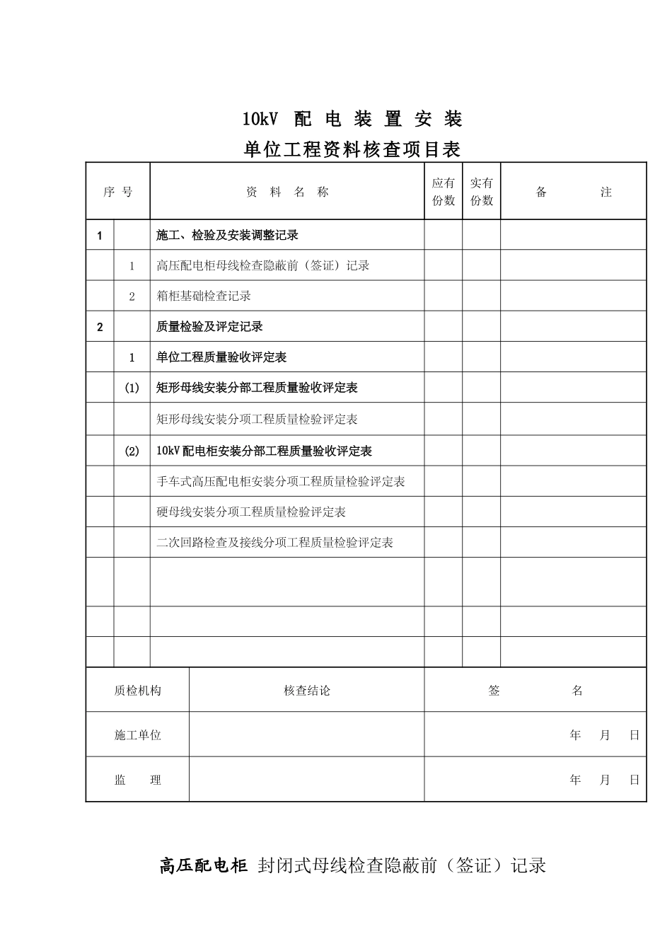 10kV配电装置安装分项工程凉水井_第3页