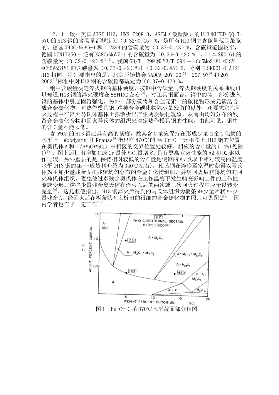 H13热作模具钢的化学成分及其发展的研究_第2页
