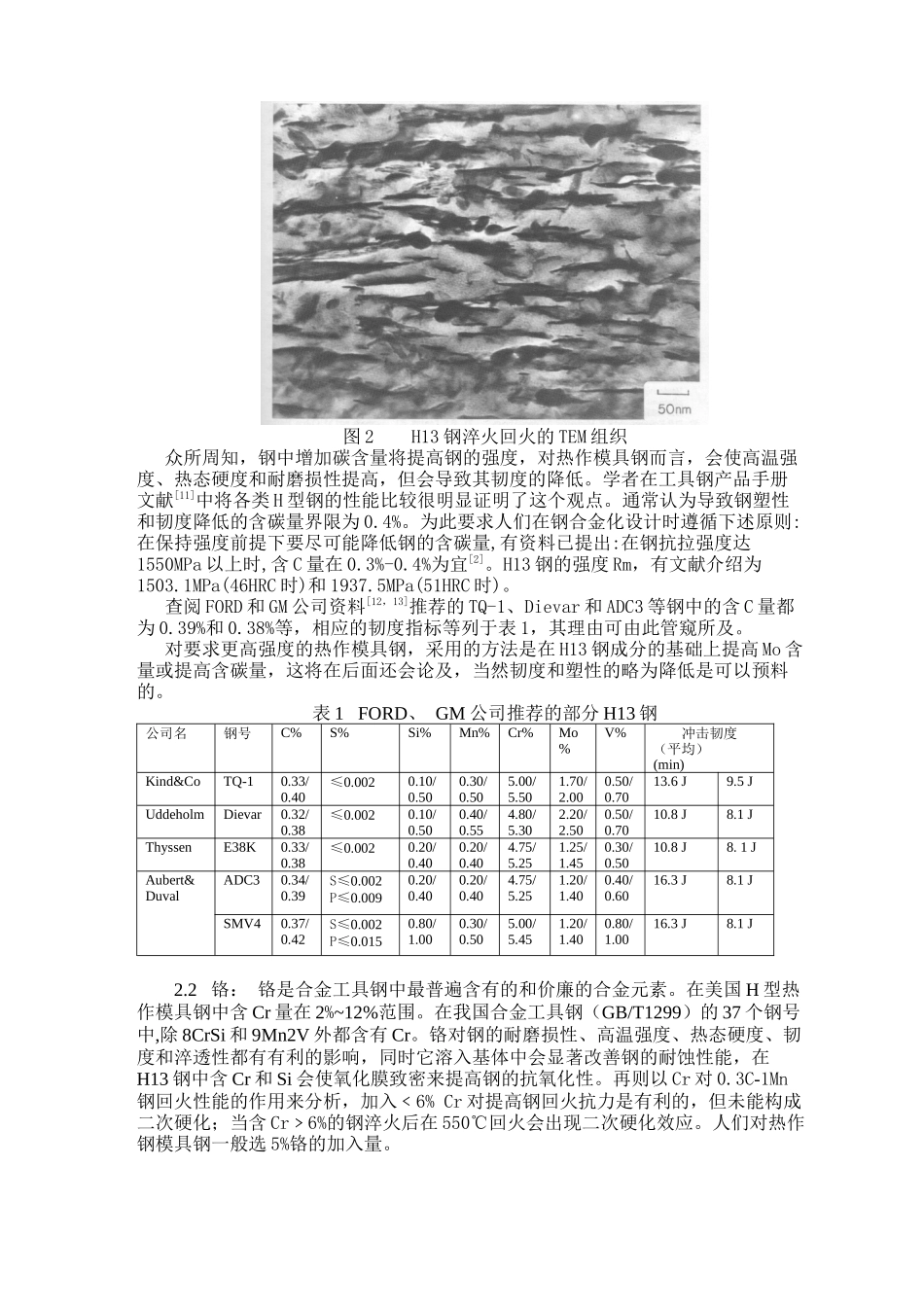 H13热作模具钢的化学成分及其发展的研究_第3页