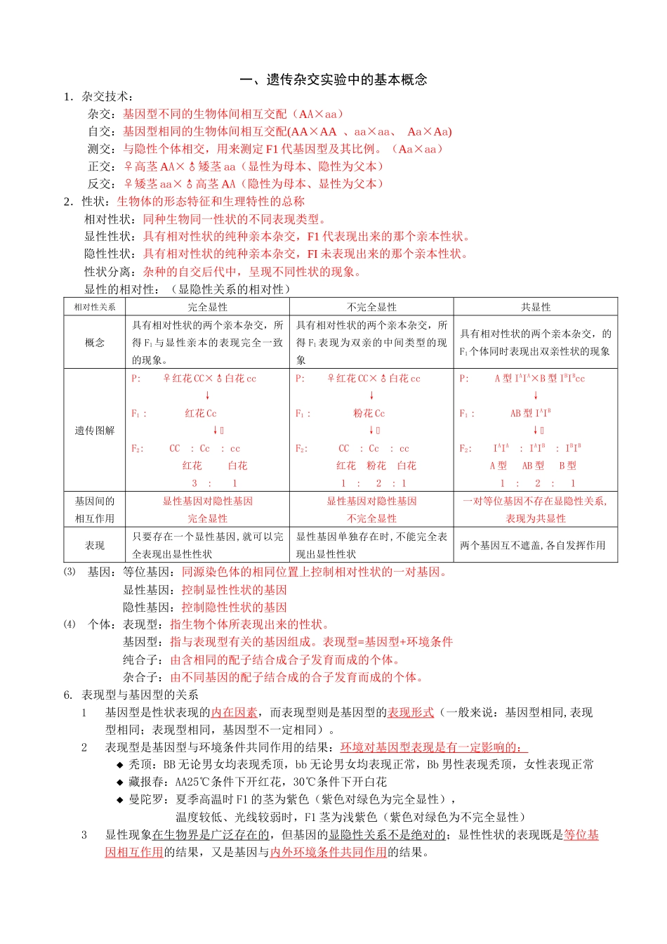 生物····必修二遗传与进化学案与答案_第2页