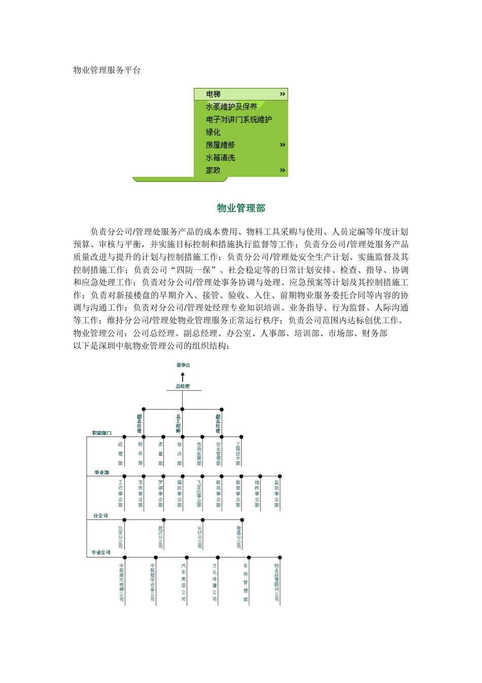 物业公司组织结构_第1页
