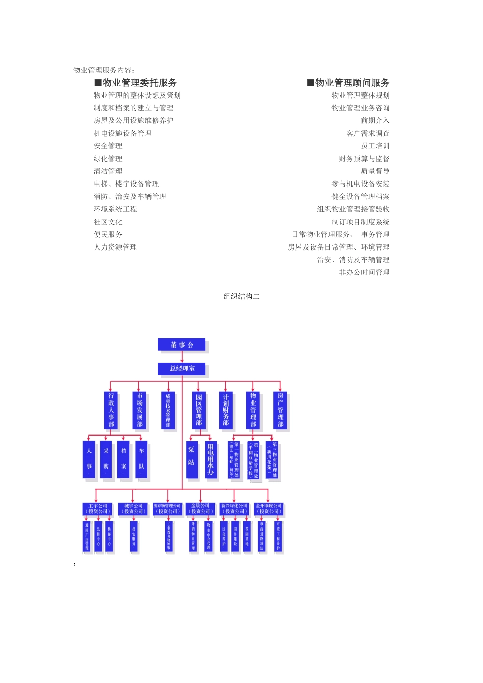 物业公司组织结构_第2页