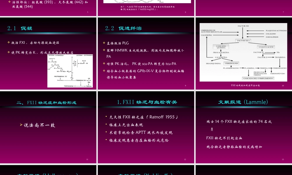 王学锋-凝血因子XII与血栓形成