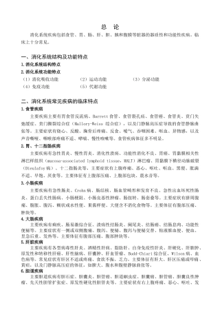 消化系统疾病与药物治疗