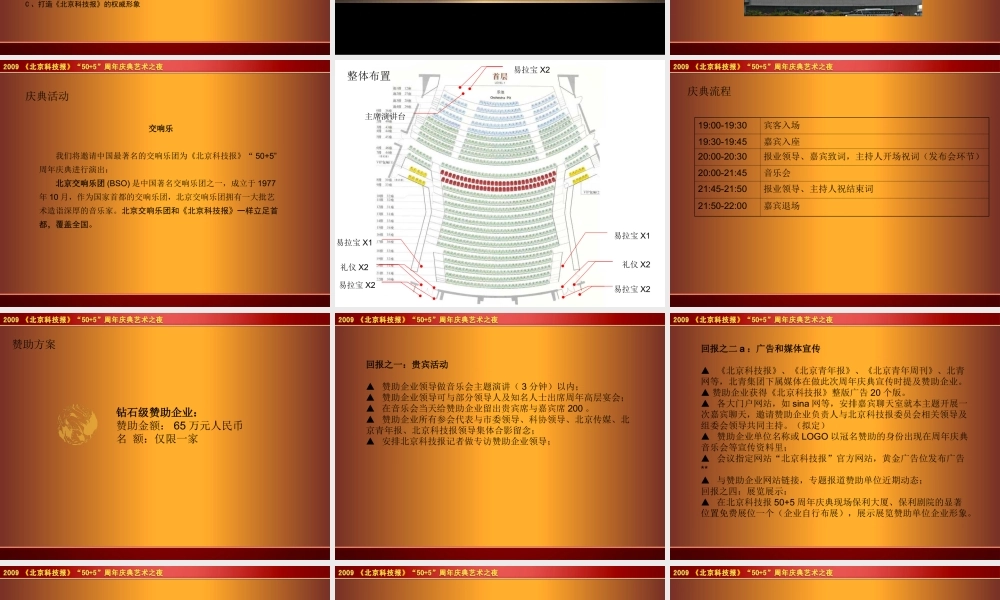 北京科技报周年庆典音乐会方案