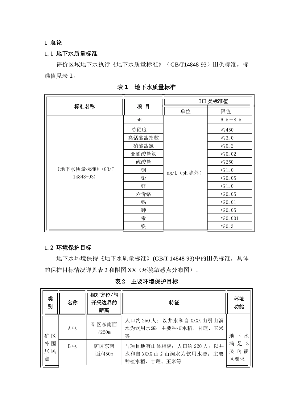 矿山地下水环境影响评价报告_第1页