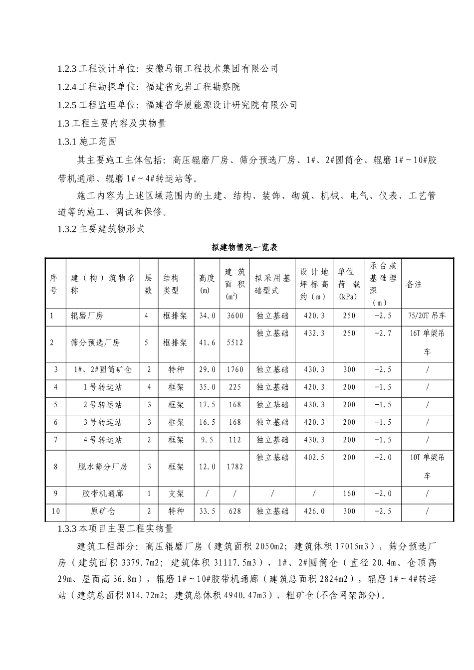 选矿工艺土建及机电设备安装工程技术质量策划书_第2页