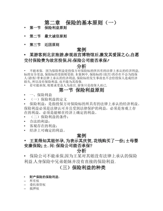 第二章 保险的基本原则