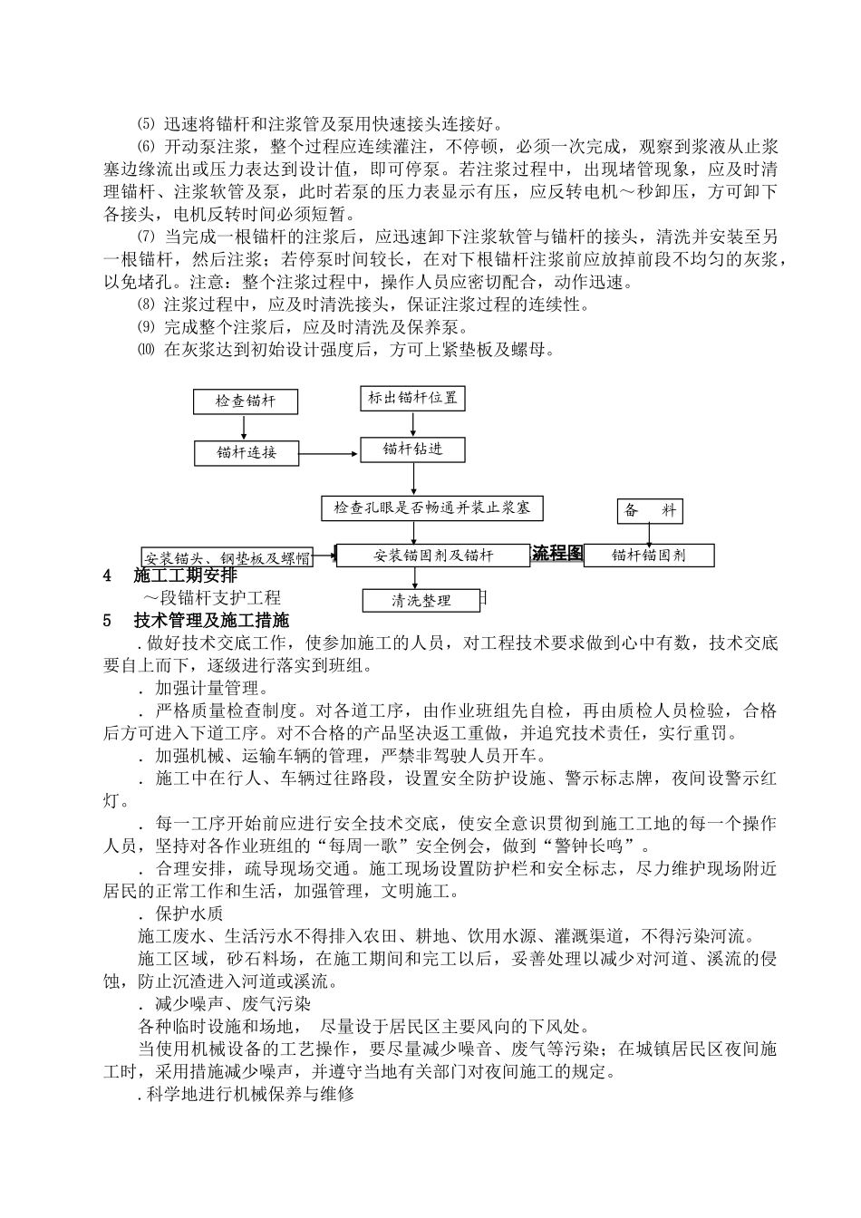 曼么新寨隧道锚杆支护施工组织设计方案(DOC5页)_第2页