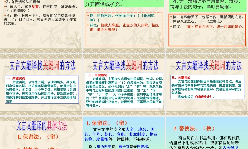 文言文翻译复习指导(用)