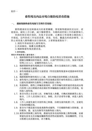 畜牧场及肉品市场自卫防疫消毒措施