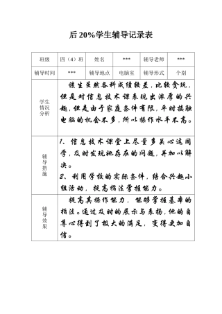信息技术后进生辅导