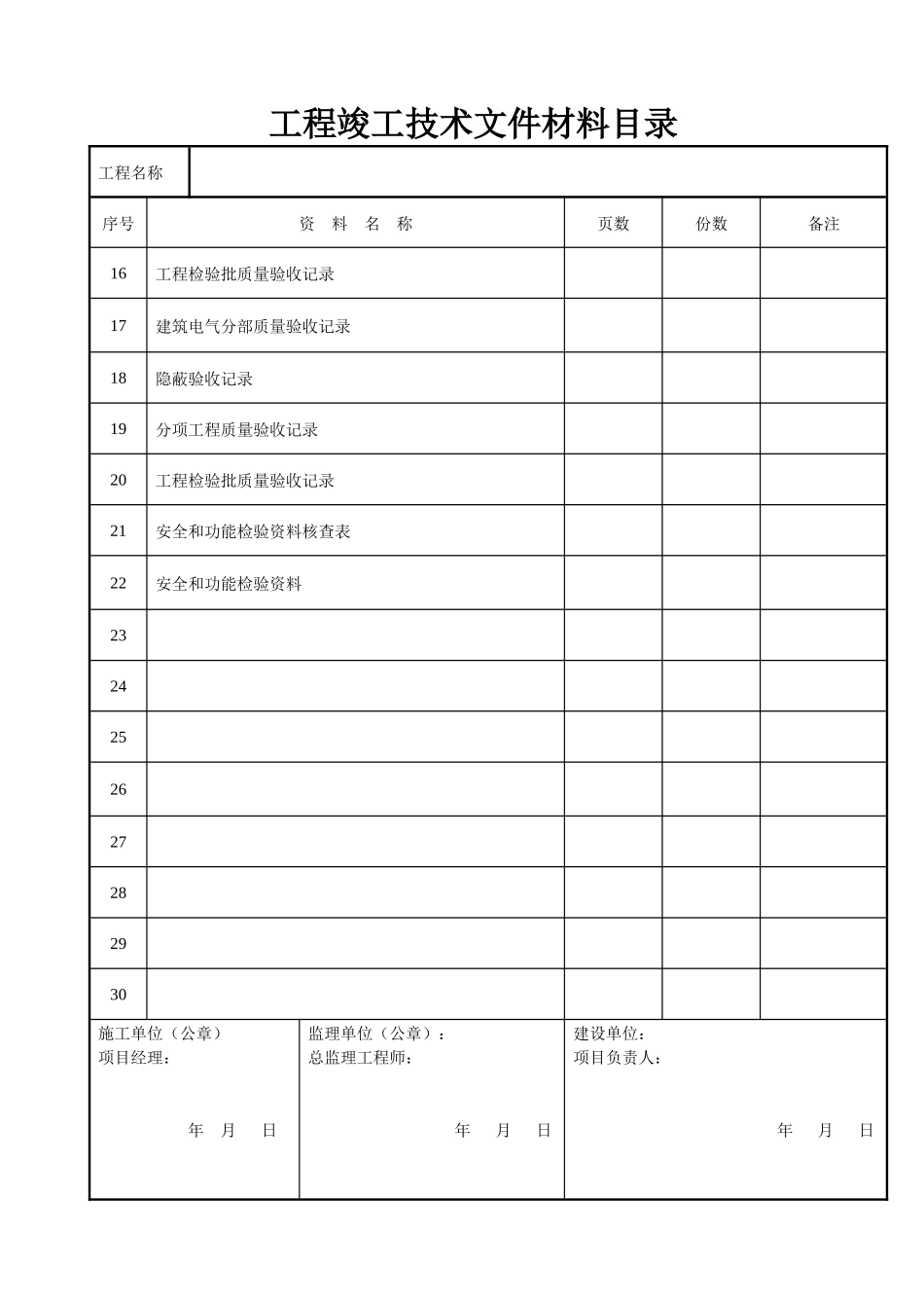 装饰装修工程竣工验收资料表格(大全)_第2页