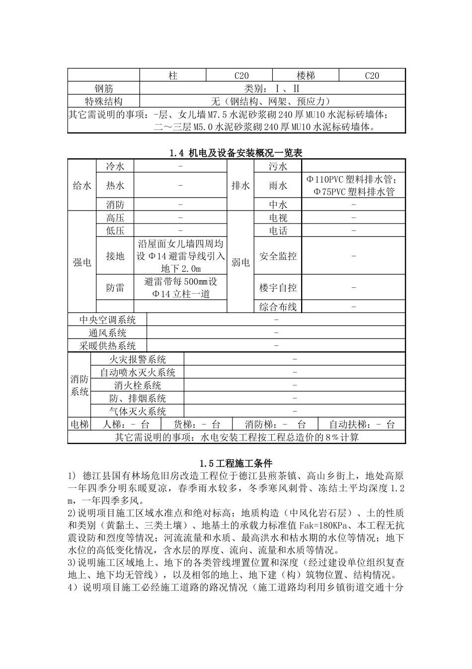 某县国有林场危旧房改造工程施工组织设计_第3页