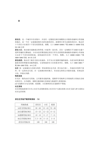 浅析城市住宅区规划原理