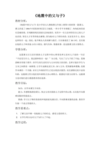 地震中的父与子教学设计