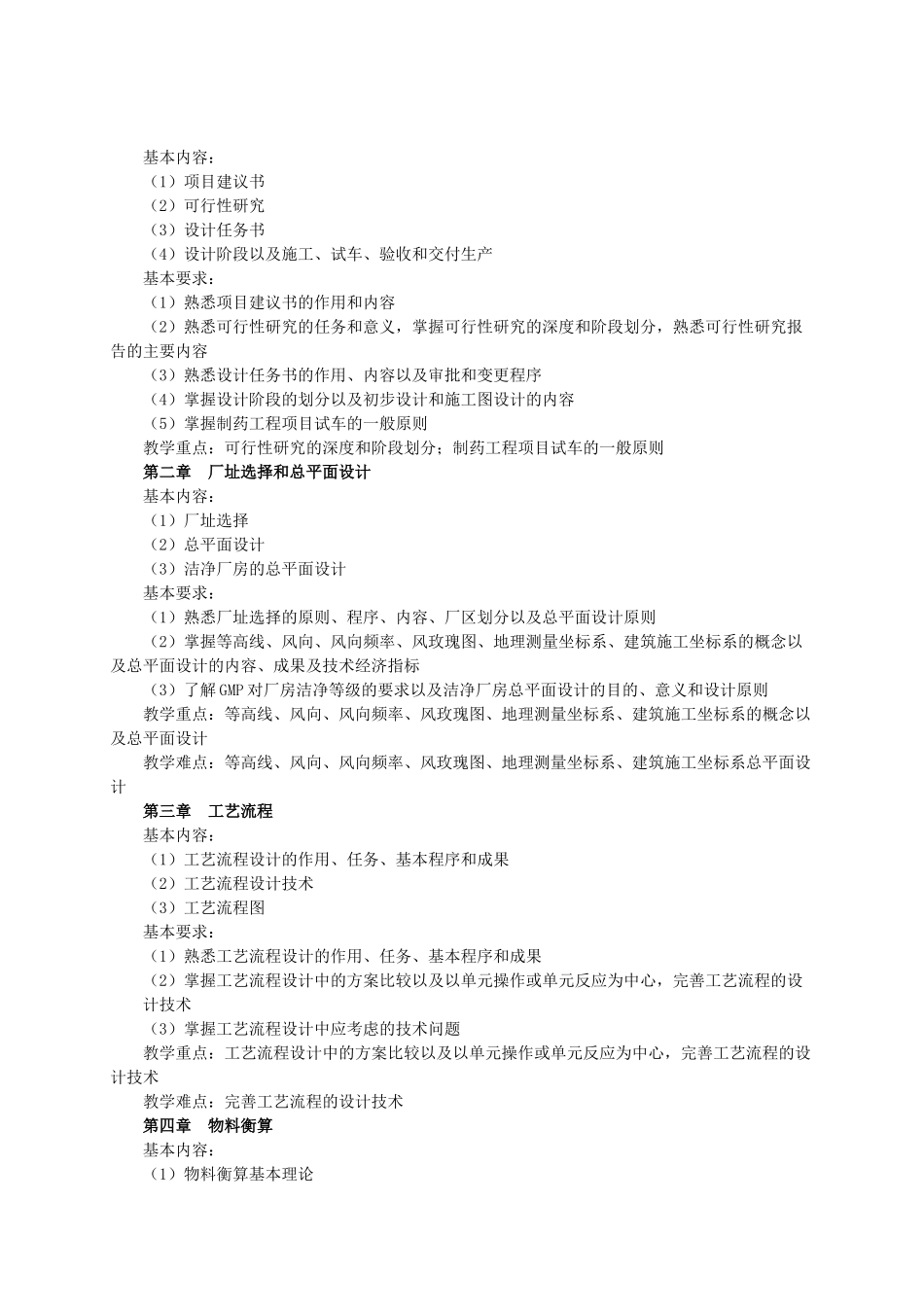 制药工程学课程教学大纲_第2页