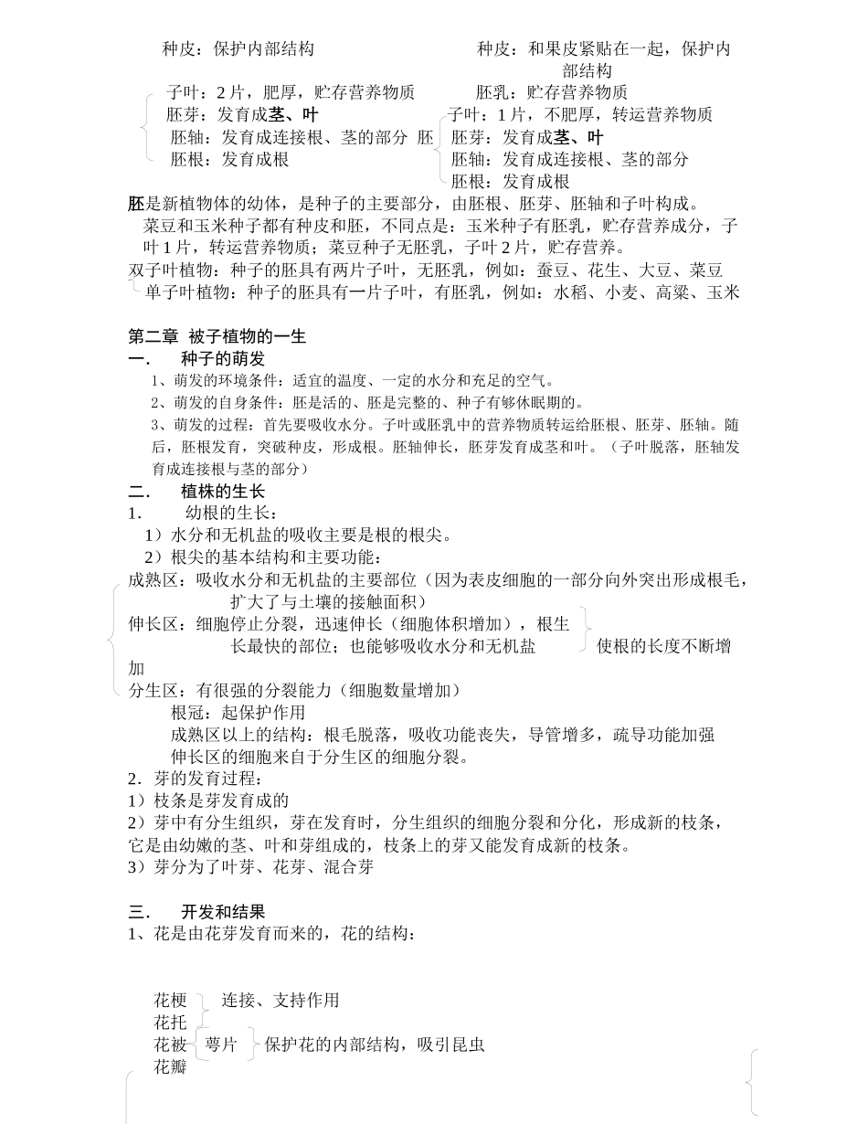生物复习提纲(七上期末较全面)_第2页