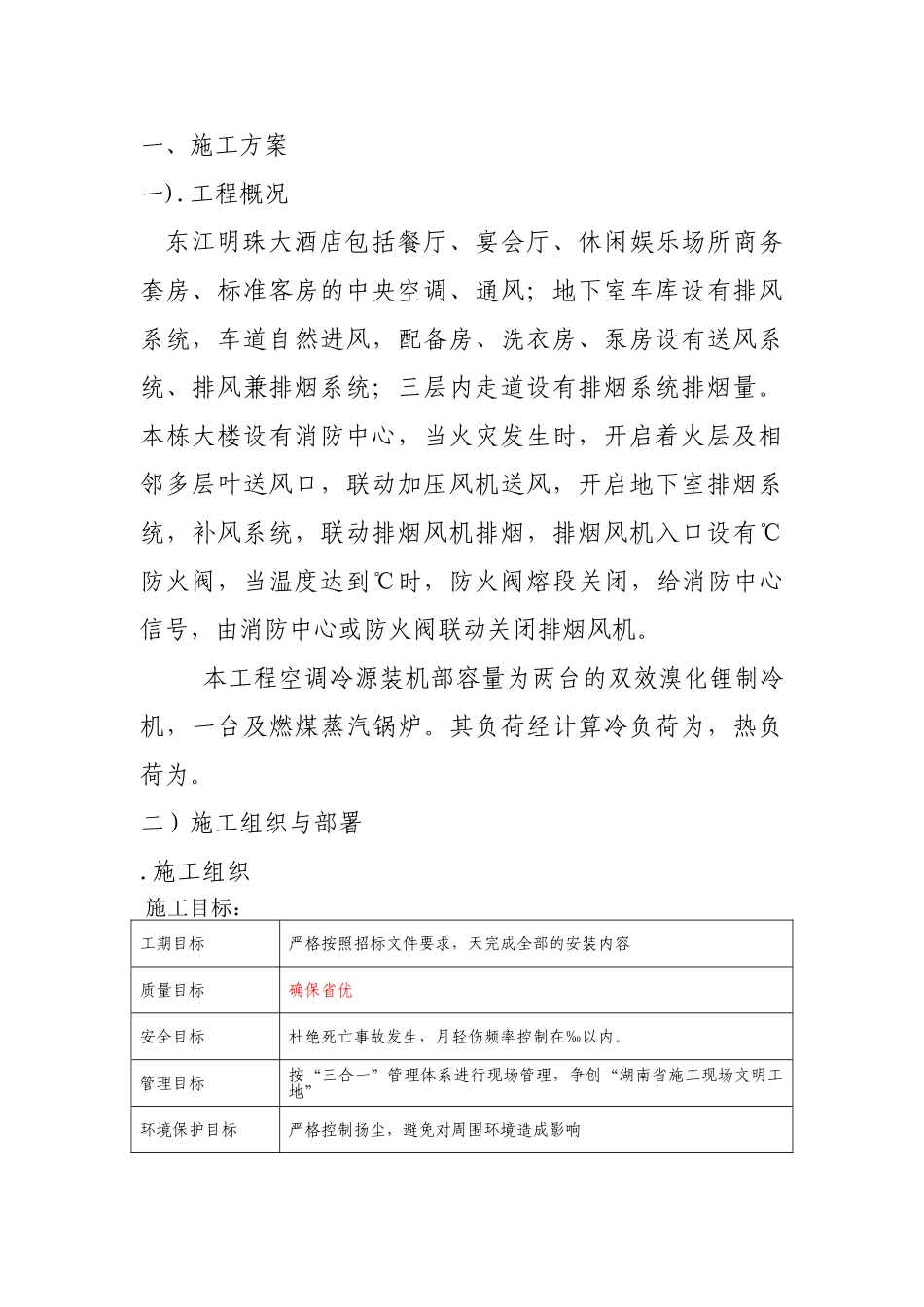 某大酒店暖通施工组织设计(DOC78页)_第1页