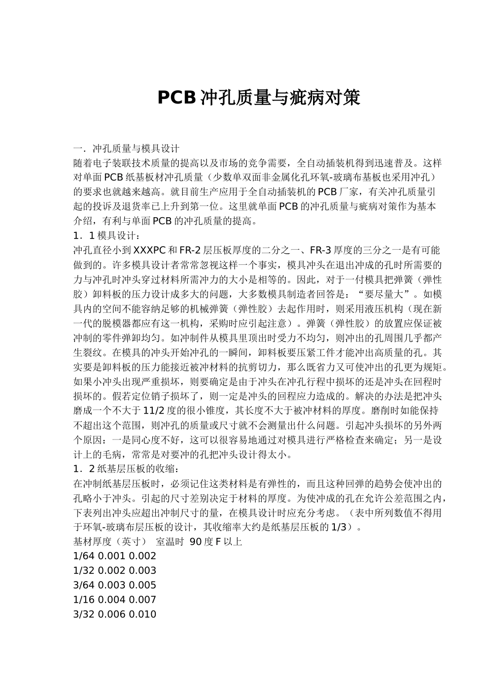 PCB 冲孔质量与疵病对策(doc 6)_第1页