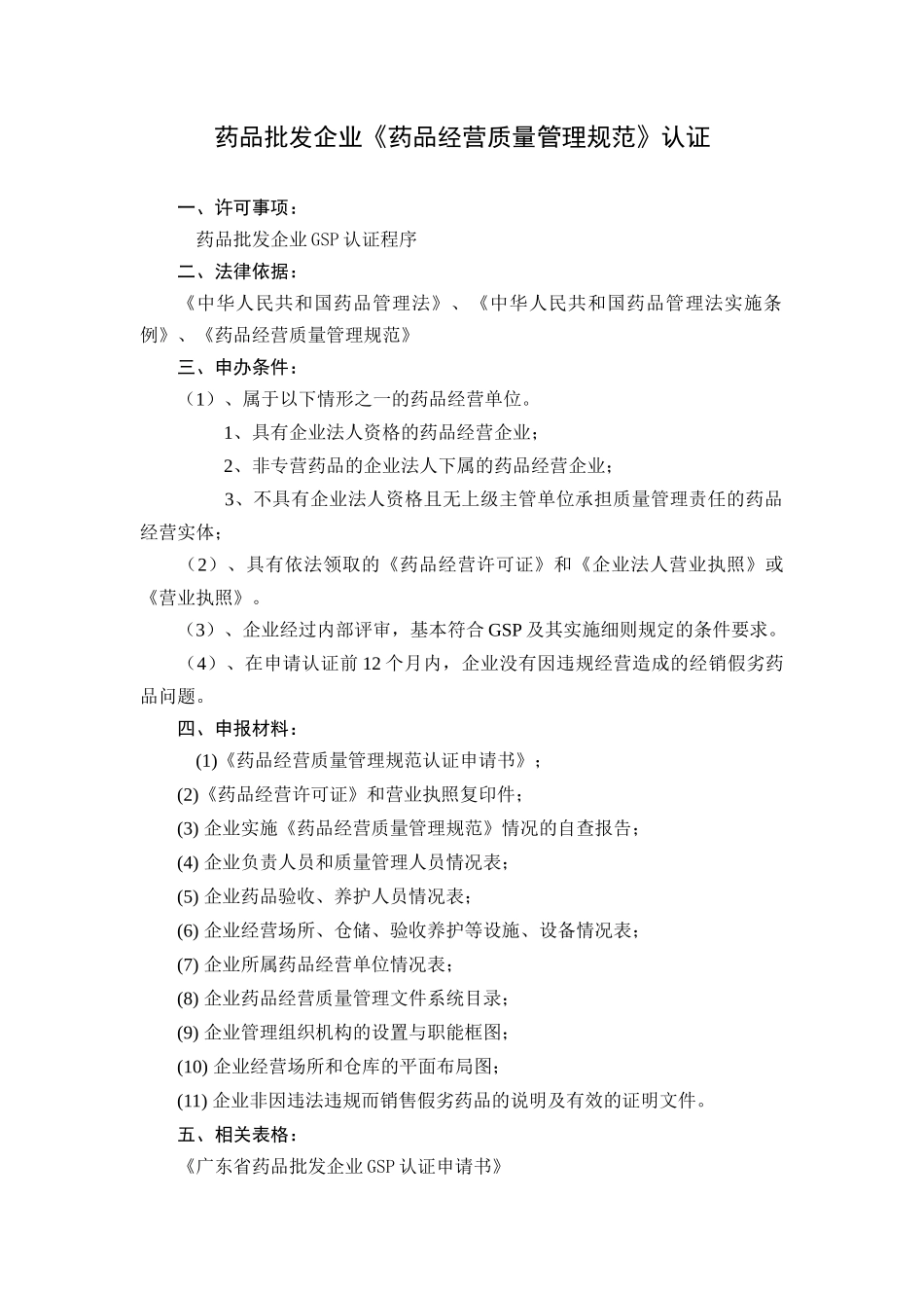 药品批发企业GSP认证材料_第1页