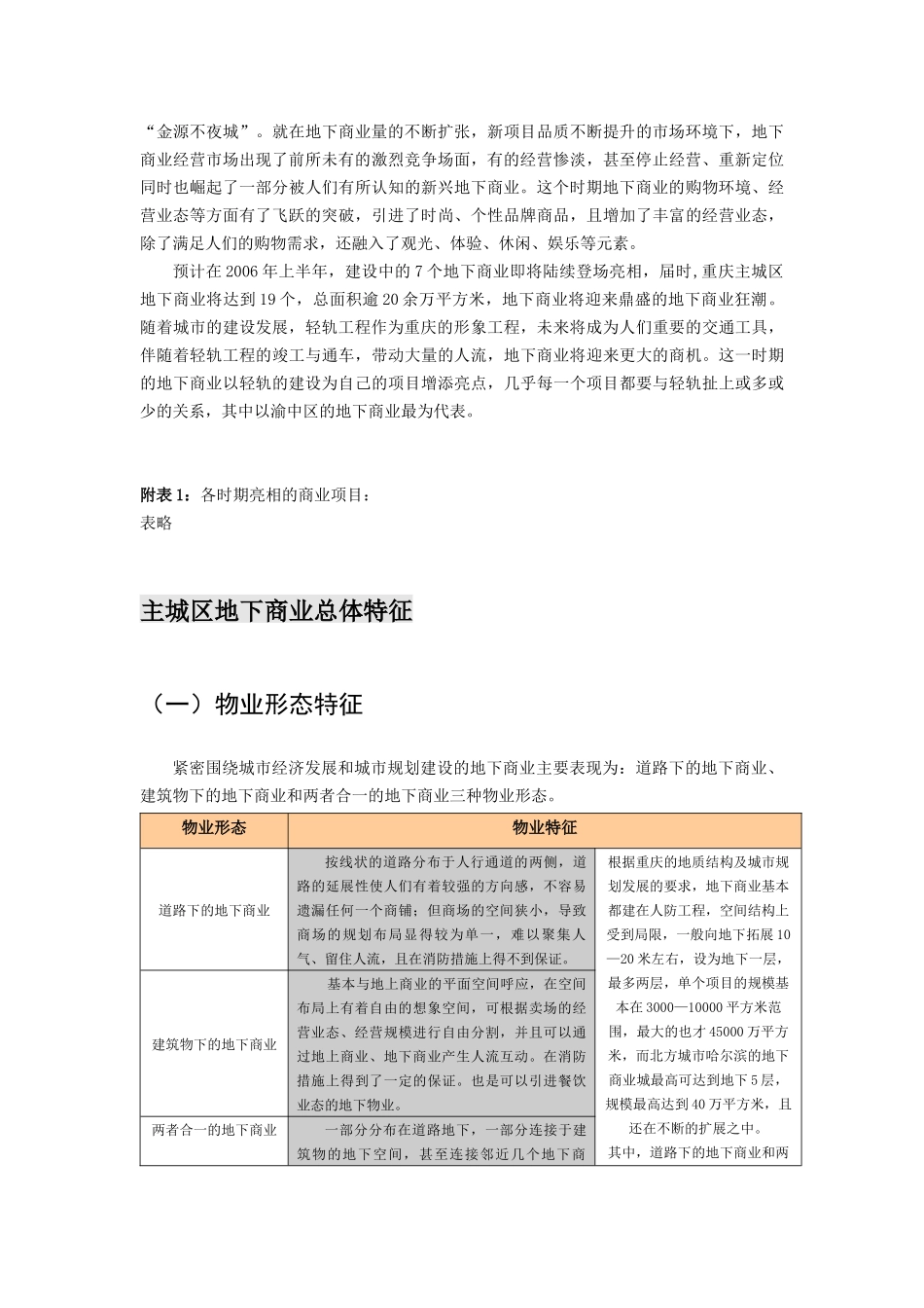 【房地产精品文档】重庆地下商业分析报告_第2页