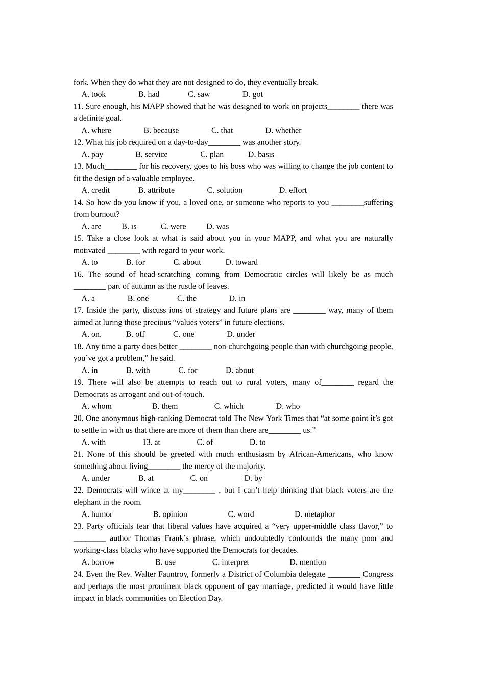 上海交通大学英语水平考试XXXX及答案XXXX考研真题考研试题试卷_第2页