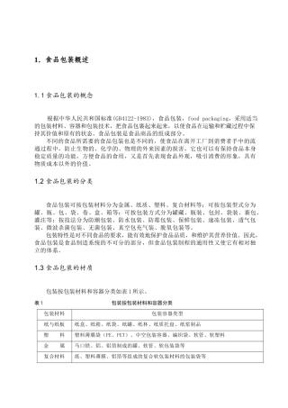 中国软饮料包装材料的分析