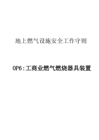 16工商业燃气燃烧器具装置(OP6)