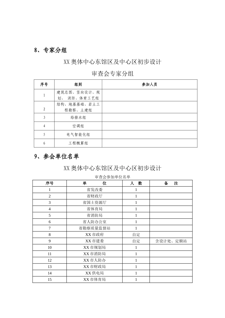 奥林匹克体育中心东馆区及中心区初步设计审查会组织方案_第3页
