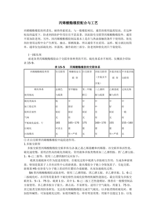 丙烯酸酯橡胶配合与工艺