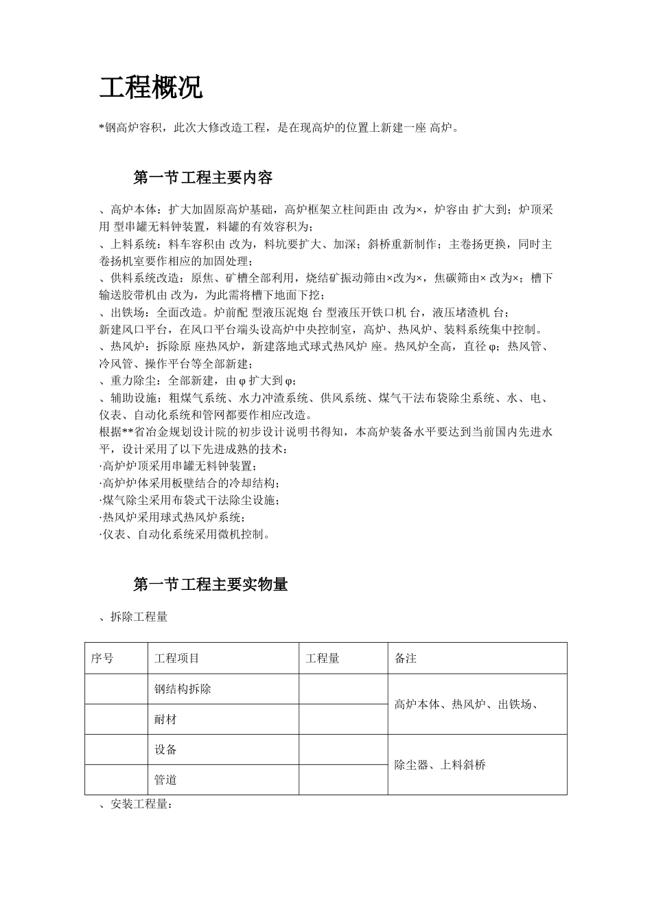 某钢厂新建高炉工程施工组织设计(DOC87页)_第2页