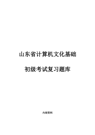 08-09年全套试题( 初级考试题库印刷版 )