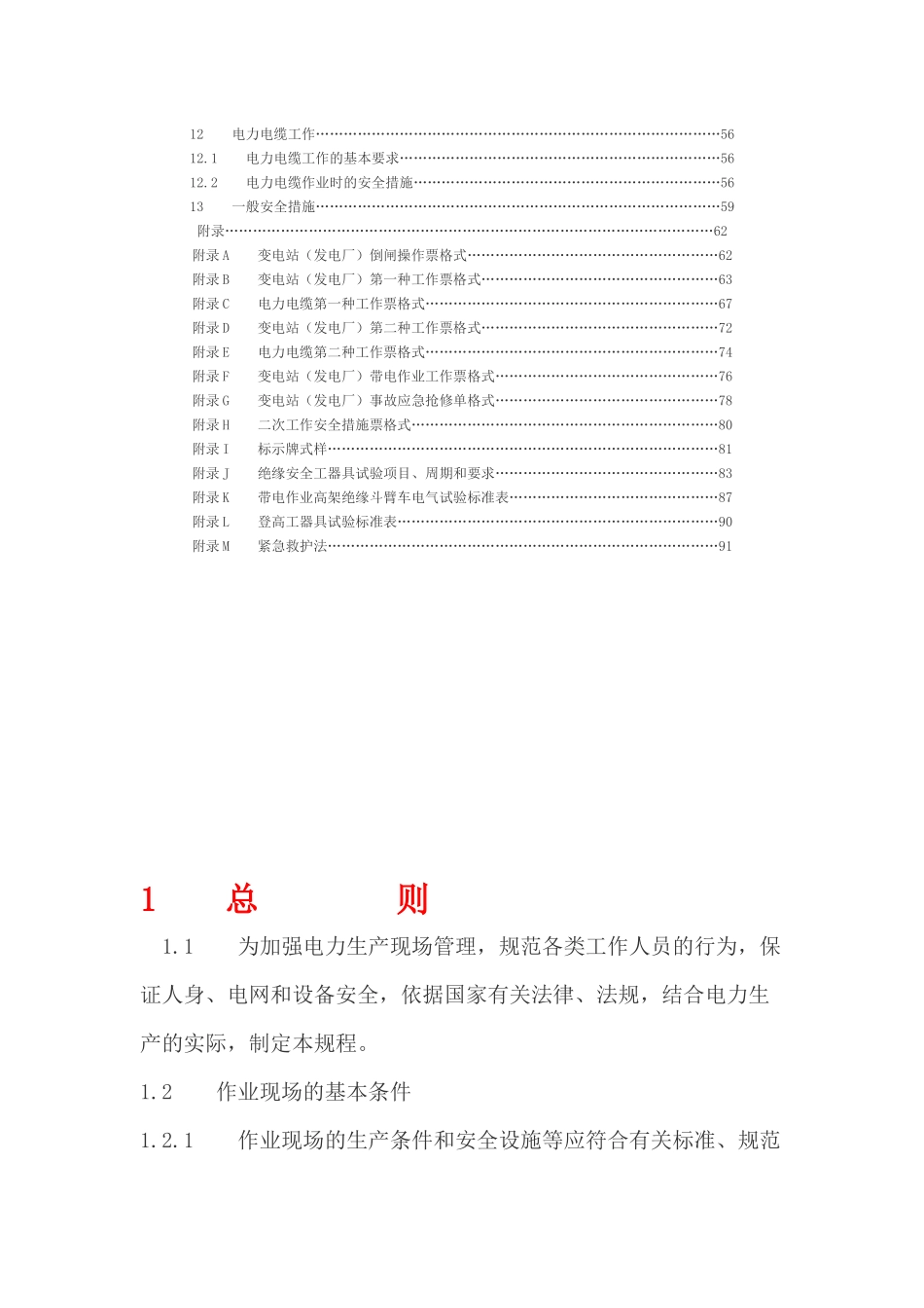 XXXX电力安全工作规程_第2页