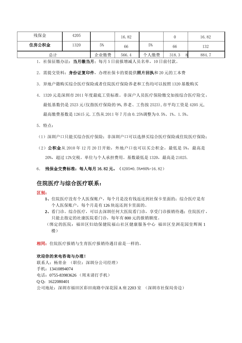 深圳社会保险购买情况明细表（社保、公积金）_第2页
