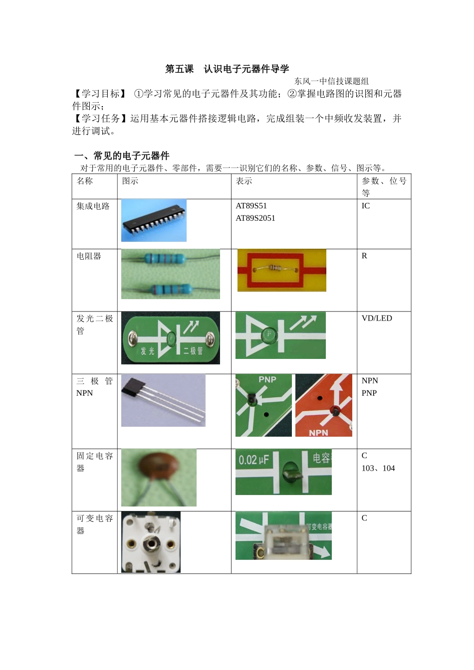第五课认识电子元器件_第1页