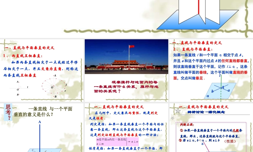 1.2.3直线和平面垂直