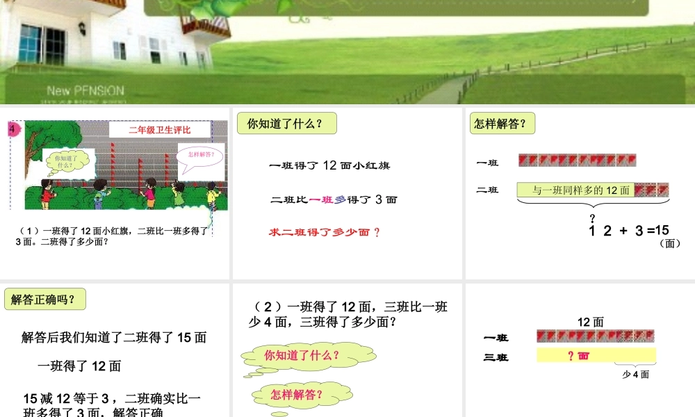 求比一个数多(少)几的数是多少(小学二年级用)