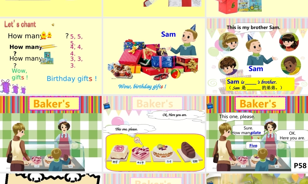 PEP三上第六单元第一课时