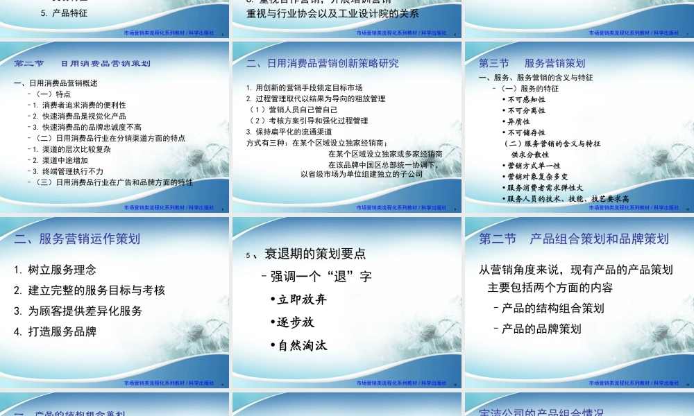 5产品和服务营销策划