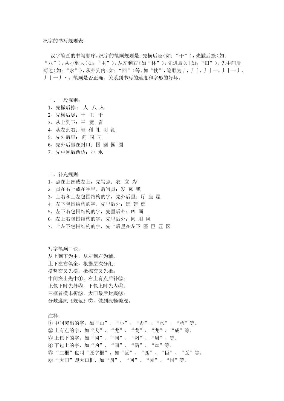 汉字笔画顺序说明_第1页