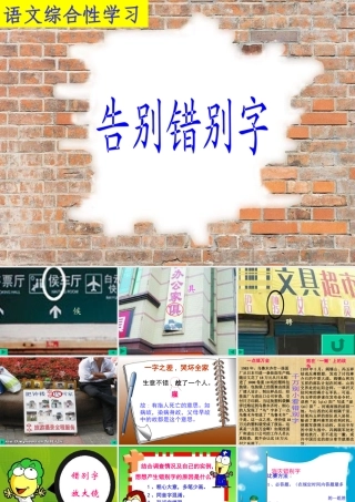 遨游汉字王国告别错别字