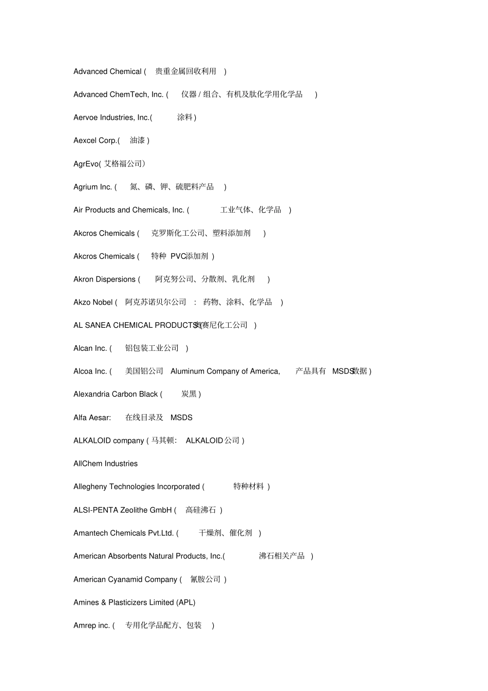 化工行业外企全目录_第2页