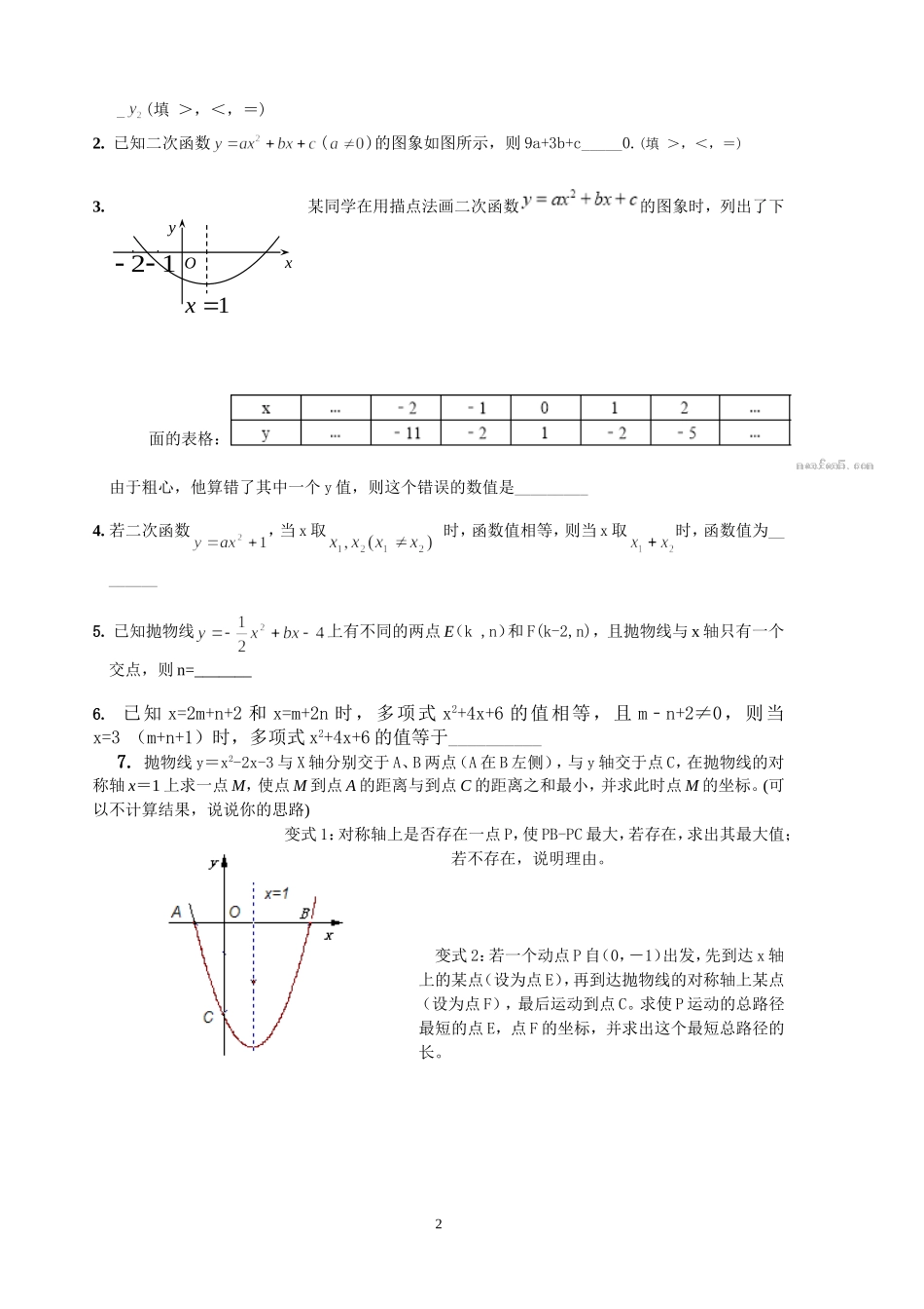 巧用抛物线的对称性_第2页