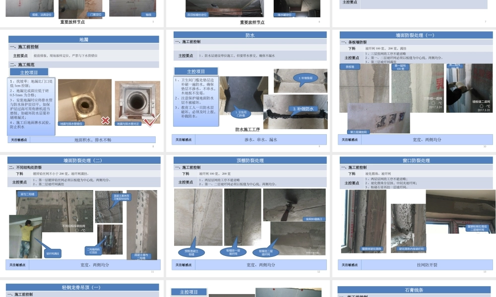 可视化交底：装修工程技术规范----工程施工工艺标准