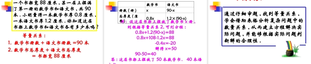 《应用一元一次方程——“希望工程”义演》